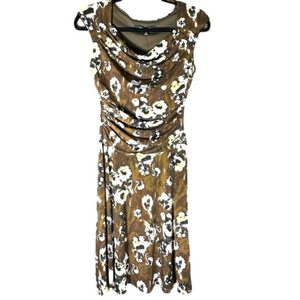 Marc New York dress brown floral print NWT Women’s size small | a7